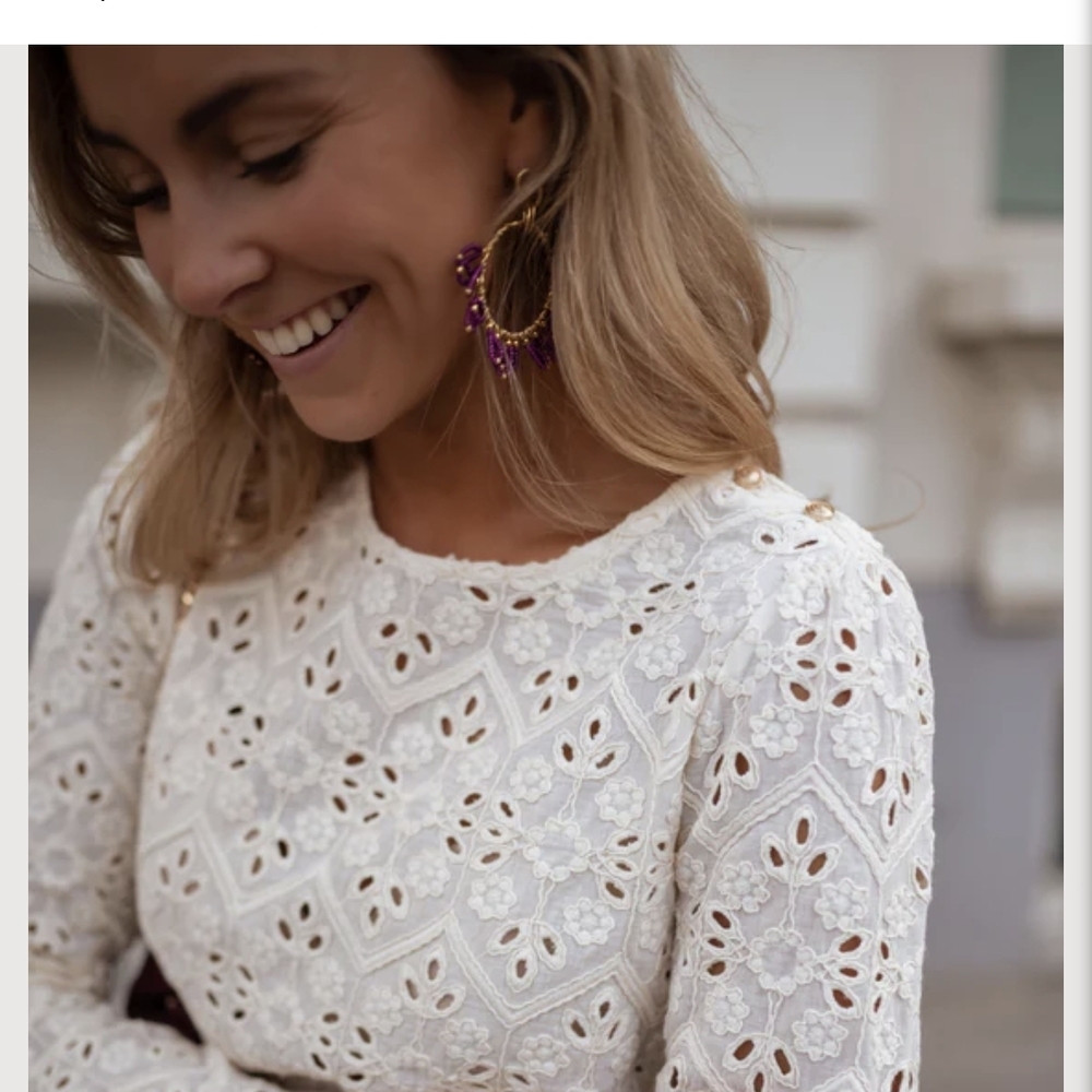 Elegant White Lace Blouse